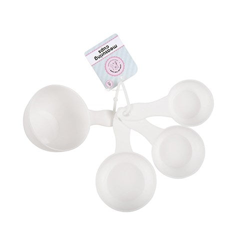1pack Plastic Measuring Cup Set of 4 White
