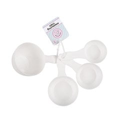 1pack Plastic Measuring Cup Set of 4 White