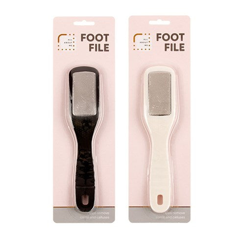 1pc Foot File Stainless Steel w Plastic Handle 2 Assorted Colors