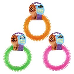 1pc Dog Toy TPR Ring 15cm 3 Assorted Colors