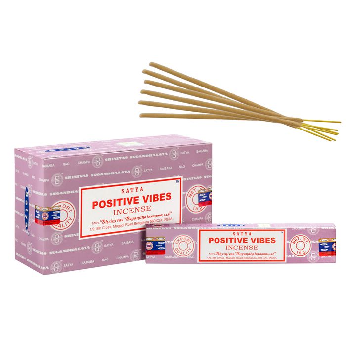 1 pack Satya Perfumed Incense Sticks - Positive Vibes