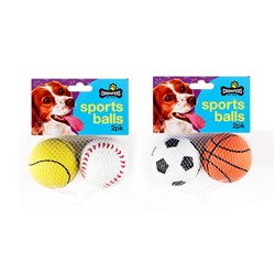 1pack Dog Toy Printed Color Ball 8cm Squeaky 3 Assorted Colors