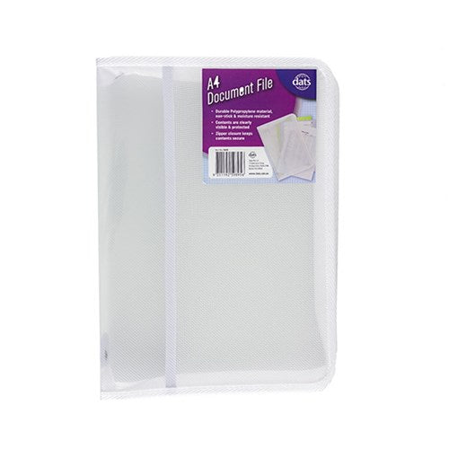 File Document PP A4 w Zipper Clear
