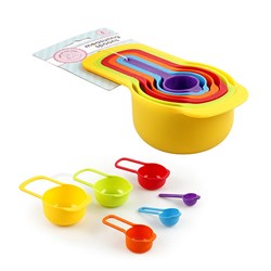 1pack Plastic Measuring Spoon Set of 6 Rainbow Colours