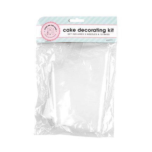 1pack Cake Decorating Kit Disposable Bags 10 Pack with 3 Nozzles Set