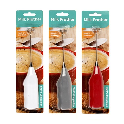 1pc Battery Operated Milk Frother Assorted Colors