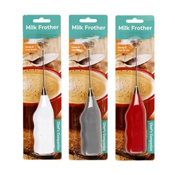1pc Battery Operated Milk Frother Assorted Colors