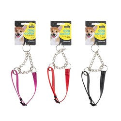 1pc Collar Dog Reflective w Chain Small 1.5x30-40cm 3 Assorted Colors