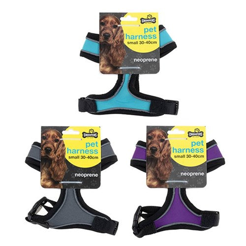 1pc Harness Pet Neoprene Small 30-40cm 3 Assorted Colors