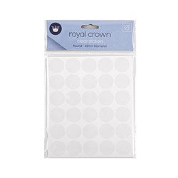 1pack Labels Multi Purpose Round Clear 270Pcs 25mm