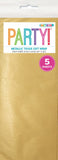 6140 - 5 Tissue Sheets - Gift Wrap - Metallic Gold