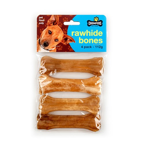 1pack Dog Beef Rawhide Bones 11.5cm Pcs4 112g