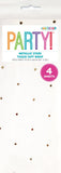 6145 - 4 Tissue Sheets - White With Metallic Gold Stars - Gift Wrap