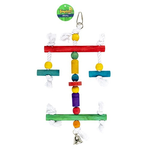 Bird Toy Wood n Rope Style 43x17cm