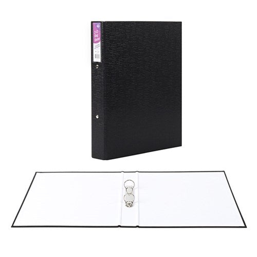 1pc Binder 2-O Ring A4 Textured Black
