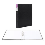 1pc Binder 2-O Ring A4 Textured Black