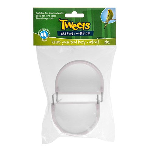 1pack Bird Cup Small Food / Water 2Pcs