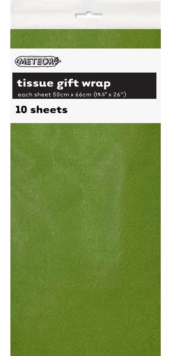 6160 - 10 Tissue Sheets - Gift Wrap - Olive