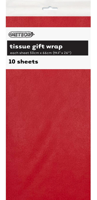 6167 - 10 Tissue Sheets - Gift Wrap - Bright Red