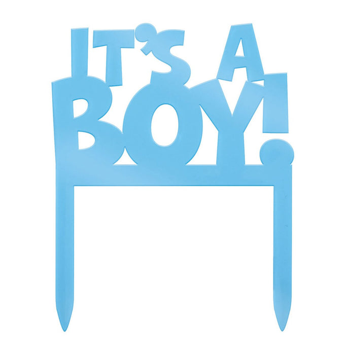 61765 - Cake Topper It's A Boy - 10cm H x 8.5cm W