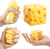 1pc Squishy Squeeze - Block Series Cheese Cube - 6.5cm x 6.5cm
