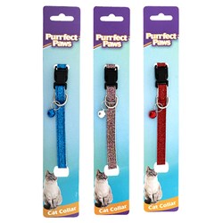 1pc Collar Cat w Bell 3 Assorted Designs