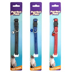1pc Collar Cat w Bell 3 Assorted Colors