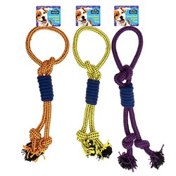 1pc Dog Toy Rope Tug 48cm 3 Assorted Colors