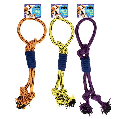 1pc Dog Toy Rope Tug 48cm 3 Assorted Colors