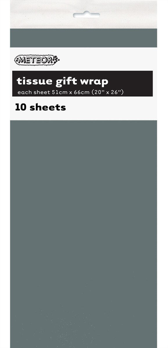 1pack - 10 Tissue Sheets - Gift Wrap - Silver