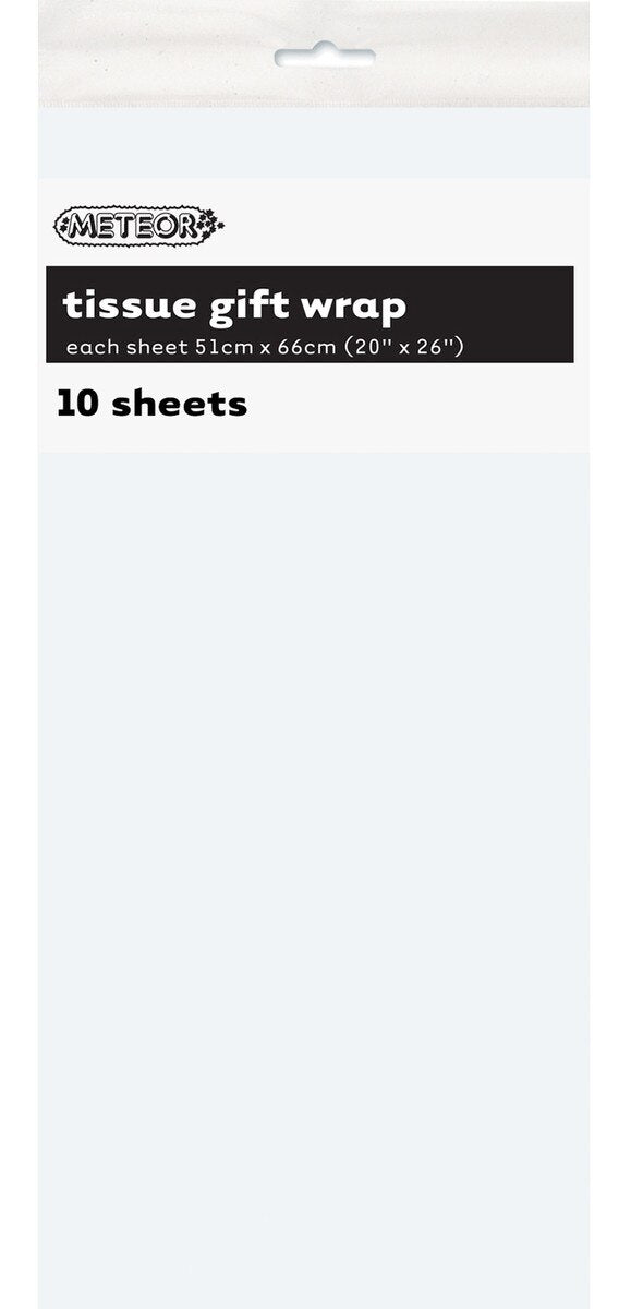 1pack - 10 Tissue Sheets - Gift Wrap - White