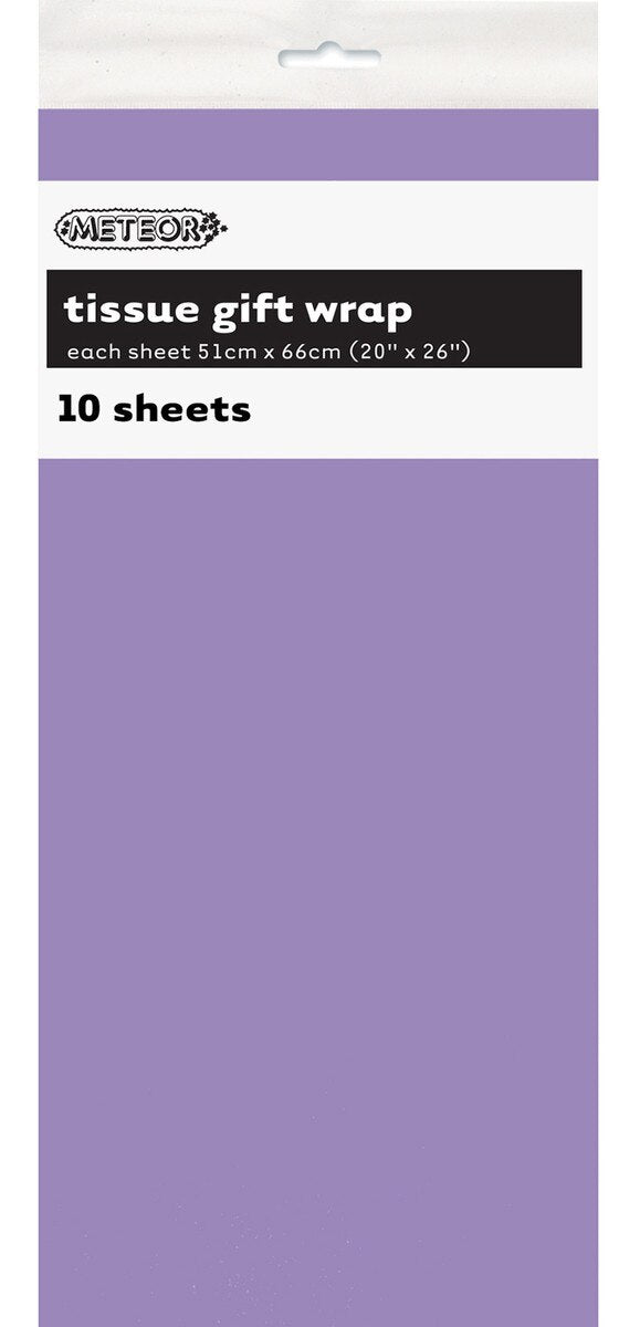 1pack - 10 Tissue Sheets - Gift Wrap - Lavender