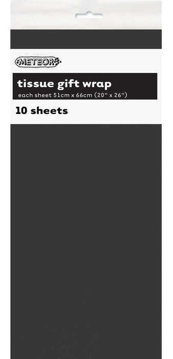 6284 - 10 Tissue Sheets - Gift Wrap - Black