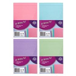 1 Pad Paper Writing A5 Colored 70gsm Ruled 90 Sheets 4 Assorted Colors