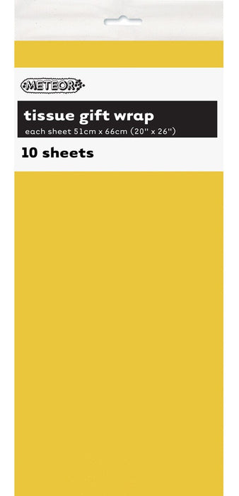 6285 - 10 Tissue Sheets - Gift Wrap - Yellow