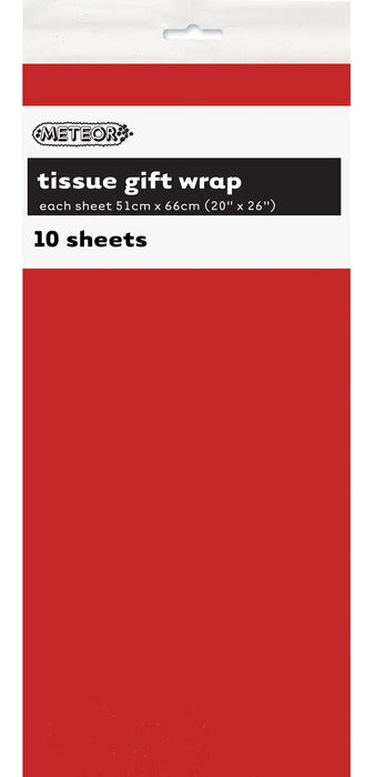 6286 - 10 Tissue Sheets - Gift Wrap - Red