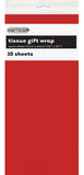6286 - 10 Tissue Sheets - Gift Wrap - Red