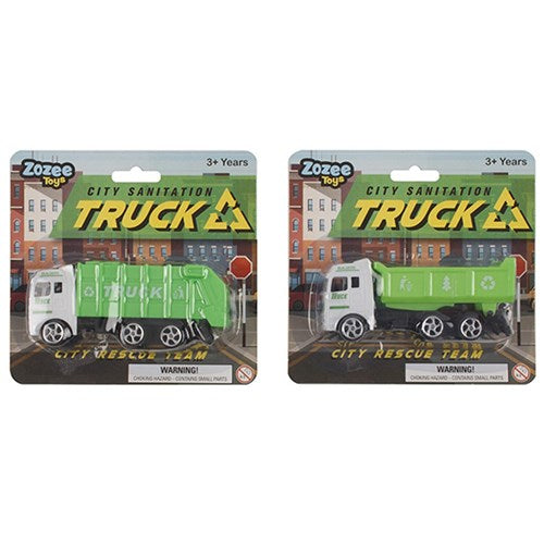 1pc Toys Truck Sanitation Green 2 Assorted Designs