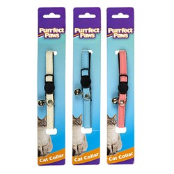 1pc Collar Cat w Bell 30cm 3 Assorted Colors 1x30cm