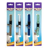 1pc Collar Cat w Bell 30cm 4 Assorted Designs 1x30cm