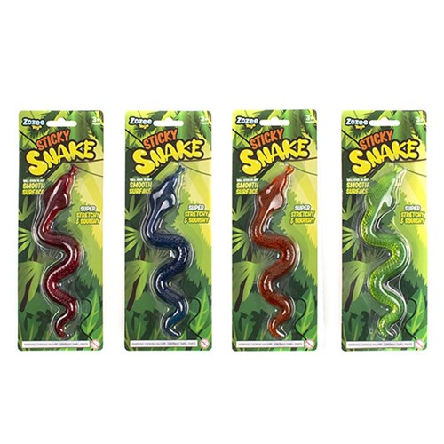 1pc Toys Snake Stretchy Asstd Cols