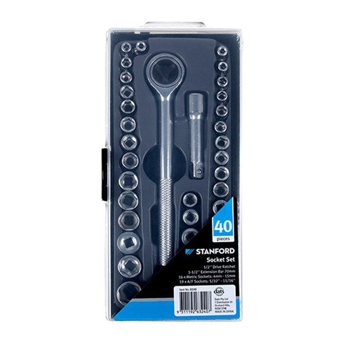 1pack Socket Set 40Pc SRT