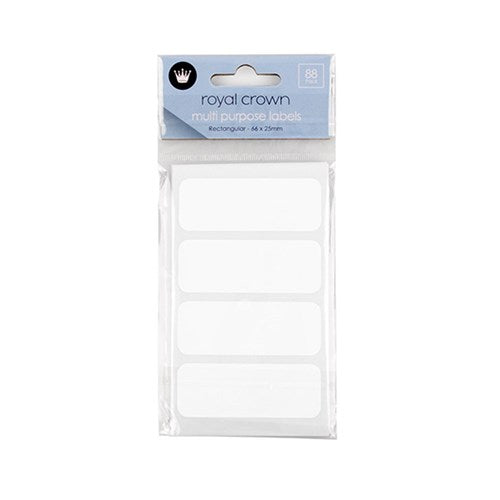 1pack Label Rectangle White Multi Purpose 66x25mm 88pcs