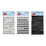 1 pack Stickers Multi Purpose Letters & Numbers 3 Assorted Sheets