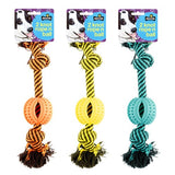 1pc Dog Toy Rope 3 Asstd Cols 29cm