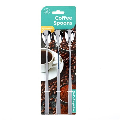 Stainless Steel Coffee Spoons 3 Pack 21.5cm