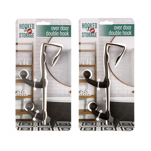 1pc Bathroom Hook w Double Hook 2 Assorted Colors
