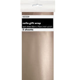 6472 - 2 Premium Cello Wrap Sheets - Metallic Rose Gold 50cm x 70cm (19.5