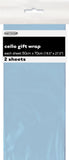 6483 - 2 Premium Cello Wrap Sheets - Powder Blue 50cm x 70cm (19.5