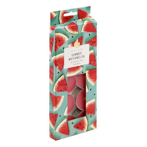 1pack Tealights Scented 4 Hour 10Pcs Summer Watermelon